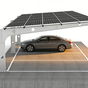 Sistema de Carport Solar de Acero al Carbono Moderno de Alta Calidad, Montaje en Suelo, para Estacionamiento de Vehículos, Resistente al Viento (60m/s) y Nieve (3KN/m) - Product Image 3