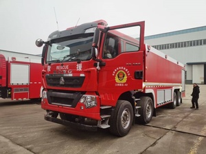 Camion de pompiers diesel Howo 25 tonnes, état neuf, transmission 8x4, capacité du réservoir 7001-10000L, hauteur de travail maximale 65m - Product Image 2