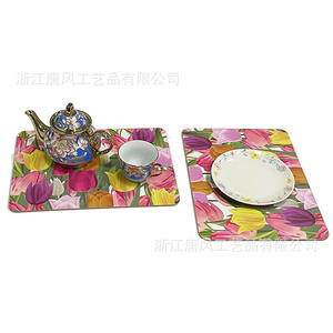 Mantel Individual de MDF Tangfeng de Zhejiang con Diseño de Tulipanes, Antideslizante y Aislante del Calor para Protección de Vajilla - Product Image 3