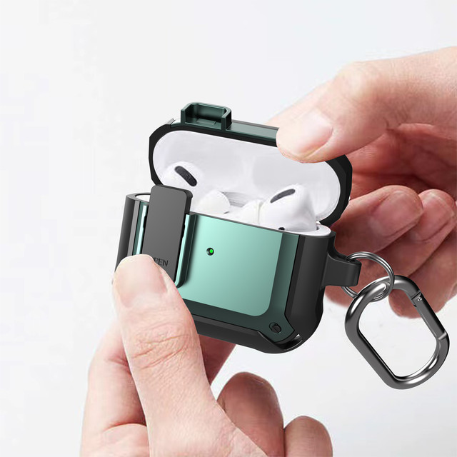 New Carbon Fiber Design Anti-fall Pu Pc Protective Earphone Case for Airpods 1 2 3 Pro for airpods 4
