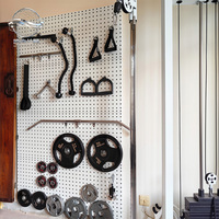 Duvara Monte Edilen Metal Pegboard, Spor Salonu Ekipmanları Depolaması, Fitness Ekipmanları Düzenleme ve Antrenman Aksesuarları Depolama Sistemleri için