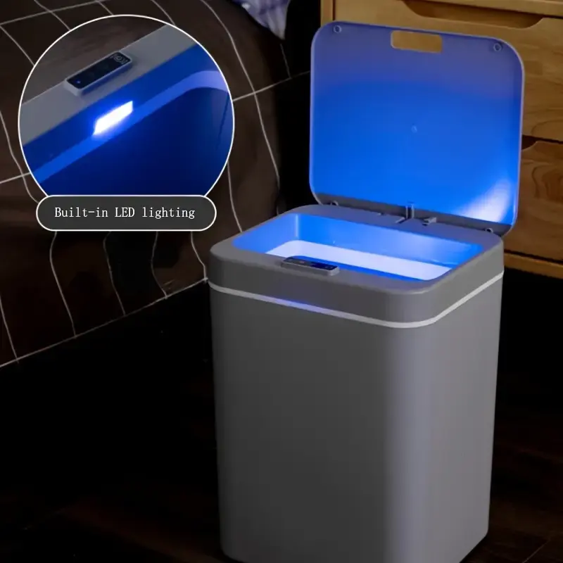 3 Moder akıllı çöp 12L su geçirmez hareket sensörü plastik ince çöp çöp kutuları otomatik akıllı çöp tenekesi