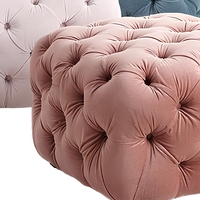 Meubles de salon modernes, tabouret italien de haute qualité, chaise ottoman, banc capitonné en velours, confortable pour appartement