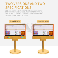 YH 12mm Led Casino Écran Ultra-Mince Baccarat Table Double Face Casino Moniteur Avec Bande Lumineuse Colorée Et 2 Mini Écrans