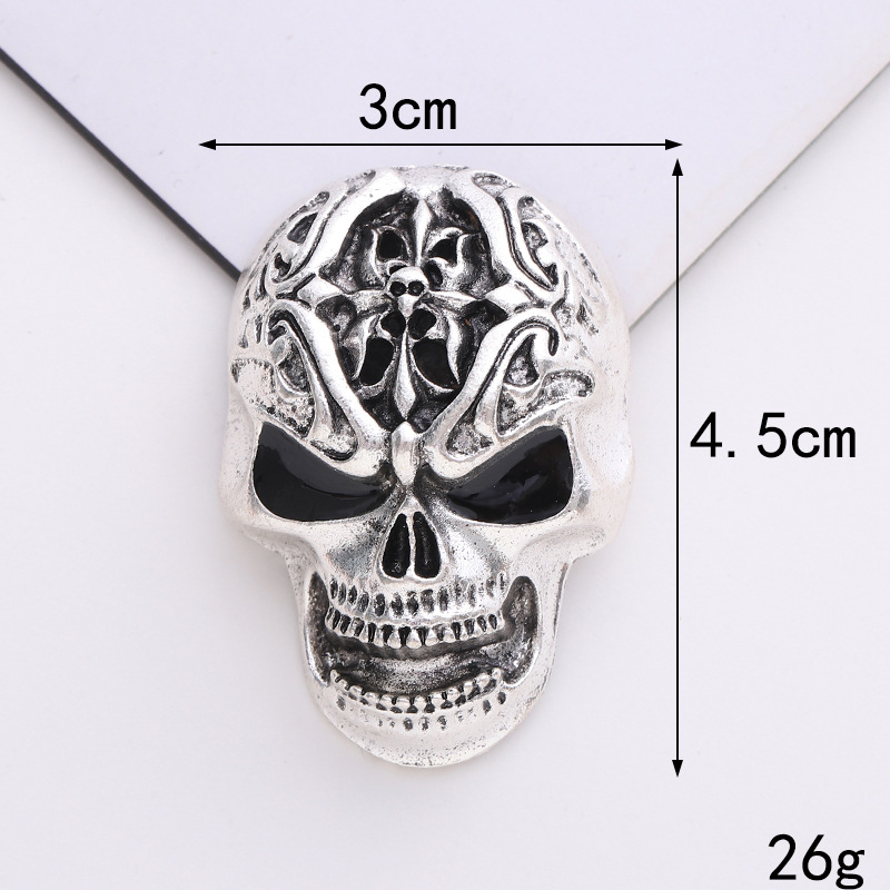 D2143 Retro Cabeza de Fantasma Plata Oro