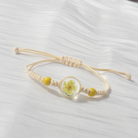 Bracelet à breloques en forme de fleur de cerisier et de dentelle ciel étoilé, vintage, plaqué argent, avec cristaux et strass, unisexe HS-000119