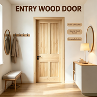 Porte intérieure rustique en pin massif, porte en bois non finie pour la décoration intérieure de chambre de ferme