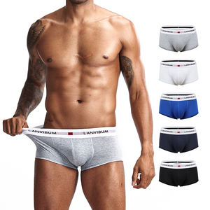Intimo <span class=keywords><strong>uomo</strong></span> traspirante e antibatterico in cotone ed elastan, contenente pantaloncini in cotone, slip senza cuciture. - Product Image 2