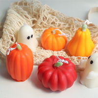 Bougie parfumée artisanale en cire de soja en forme de citrouille pour Halloween, cadeau d'automne, bougie créative parfumée à l'arôme de citrouille, vente en gros