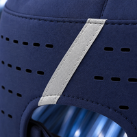 Gorra Deportiva Azul Marino Perforada con Visera Curva y Cordón Trasero Ajustable, Venta al Por Mayor Directo de Fábrica