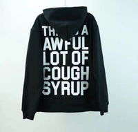 Offre Spéciale unisexe coton Streetwear imprimer hommes femmes Couple pull qui est beaucoup de SIROP TOUX à capuche