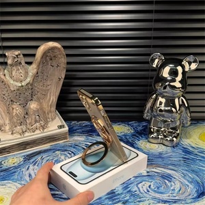 Coques de télé<span class=keywords><strong>phone</strong></span> électroplaquées avec support pliable rotatif à gyroscope pour dissipation thermique, vente en gros pour iPhone 16 - Product Image 5