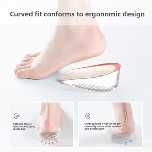 Plantillas de Gel de Silicona para Aumentar la Altura, Invisibles, Antifatiga, Medias Plantillas para Hombres y Mujeres de Baja Estatura - Product Image 5