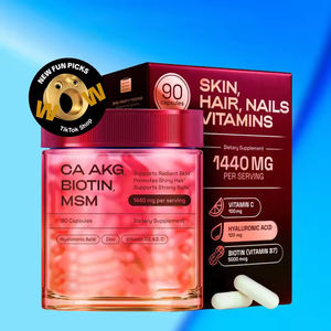 Cápsulas de Ácido Hialurónico y Biotina para Piel, Cabello y Uñas, Fabricante OEM de Suplementos para Piel, Cabello y Uñas - Product Image 1