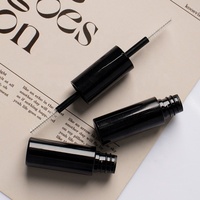 Envase de Doble Cabeza para Rímel, 4 ml, Doble Cavidad, Color Negro Brillante, Tubo Vacío para Cejas y Pestañas