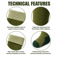 Chaussettes d'équitation de compression personnalisées en usine, absorbant la transpiration, hautes jusqu'au genou, pour hommes et jeunes, pour l'entraînement équestre