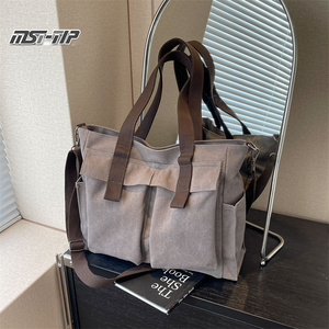 MyDays กระเป๋าแคนวาสแวกซ์กันน้ำมีช่องใส่ของพร้อมกระเป๋าสำหรับตั้งแคมป์ - Product Image 2