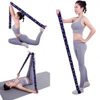 Bande de Résistance Élargie pour Yoga, Sangle d'Étirement des Jambes, Corde de Traction pour l'Étirement du Dos et des Épaules, Bande d'Exercice Unisexe