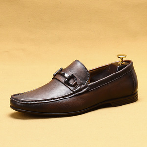 Chaussures habillées pour hommes de style britannique, en cuir véritable, à enfiler, chaussures formelles, première couche de cuir de vache, augmentant la taille, pour marié, mariage - Product Image 2