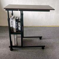 SGF SG19 #   Table d'ordinateur portable moderne en MDF, réglable en hauteur, avec rangement en fer, pour chevet, salon ou canapé-lit