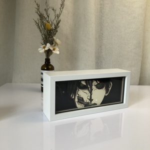 Lampe de nuit de bureau, lampe en papier sculpté d'anime, ornements, lampe en papier découpé, ombre, lampe <span class=keywords><strong>japonaise</strong></span> <span class=keywords><strong>manga</strong></span>, cadre photo, boîte à lumière - Product Image 5