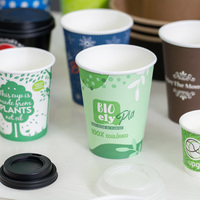 Gobelets en papier jetables à paroi simple, logo personnalisé, qualité alimentaire, imperméables, écologiques, pour café, thé, jus, boissons