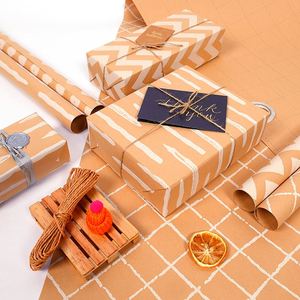 Festive Disposable Coated Silicone Virgin Kraft Paper Rustic Holiday <b>Gift</b> Wrapping - Product Image 4