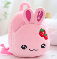 Sac à dos en peluche 3D personnalisé pour enfants, motif animaux de dessin animé (Panda, Lapin), sacs mignons pour tout-petits, sacs d'école pour garçons et filles, sac à dos de maternelle
