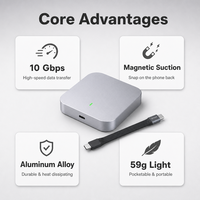 Boîtier SSD en aluminium pour disque dur M.2 SATA NVMe double protocole USB 3.1 Gen 2 10 Gbit/s, vente en gros d'usine ITGZ