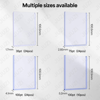 JUZI En gros Protège-cartes en PVC de taille standard 35pt Top Loaders pour cartes Pokémon, de sport, de baseball et TCG
