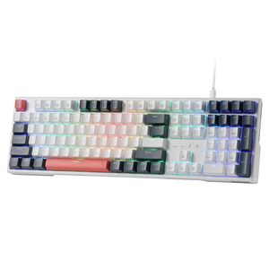 คีย์บอร์ดเกมมิ่ง OEM ODM <span class=keywords><strong>K668</strong></span> RGB 108 ปุ่ม คีย์บอร์ดแบบมีสาย Mechanical พร้อมปุ่ม Hotkey 4 ปุ่มเพิ่ม โฟมดูดซับเสียง รุ่นอัปเกรด Hotswapp - Product Image 1