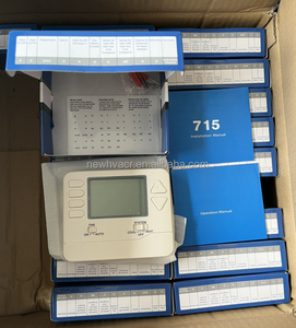 Thermostat numérique sans fil à écran carré blanc pour système CVC, <span class=keywords><strong>chauffage</strong></span> et refroidissement, non programmable, avec programmation flexible - Product Image 3