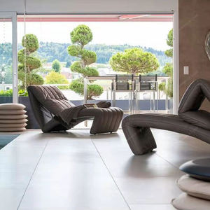 SPARKLE Modern Leather Leisure Chair Metal Frame <b>Lounge</b> Chair - Product Image 2