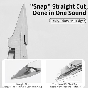 Coupe-ongles en acier inoxydable <span class=keywords><strong>de</strong></span> haute précision, coupe-cuticules aiguisé pour la <span class=keywords><strong>manucure</strong></span> et la pédicure des doigts et des orteils - Product Image 3