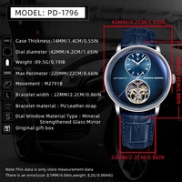 Montre de plongée mécanique Pagani Design 1796, nouvelle montre Pagani Design, montre de luxe en or tendance