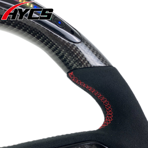 Volant sport M en fibre de carbone noir personnalisé pour Audi A3 A4 A5 B8 B9 R8 Q3 Q5 MK3 TT RS TTS <span class=keywords><strong>MK</strong></span> Accessoires de voiture - Product Image 4
