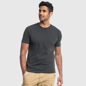 Men's Premium Fit mide weight crew neck t-shirt in sustainable breathable and soft bamboo viscose jersey with customized logos