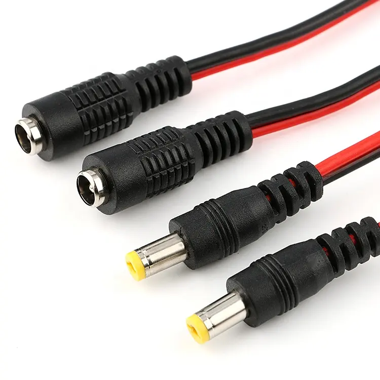 Cable de cola de cerdo personalizado, Cable de alimentación de CC con conector hembra, 12V, 2,1/2,5/5,5, 2,1x5,5mm, 2,5x5,5mm