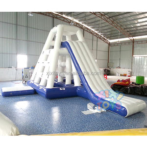 XIXI TOYS Torre de salto flotante de agua inflable de PVC duradero/Torre DE ACCIÓN DE AGUA flotante inflable con tobogán y gota de agua - Product Image 3