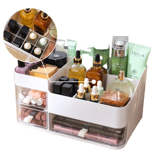 Hiện đại thuận tiện Multilayer Máy tính để bàn trang điểm Organizer vuông Vanity hộp lưu trữ thuận tiện ngăn kéo loại nhựa mỹ phẩm trường hợp - Product Image 1