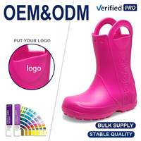 Bottes de pluie en gros pour tout-petits, nouveau design, motif animalier mignon, en EVA, imperméables, légères, souples et flexibles, unisexe