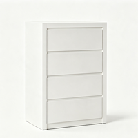 Armoire de classement blanche à 4 tiroirs avec serrure, coffre de rangement verrouillable pour bureau, organisateur de documents pour chambres