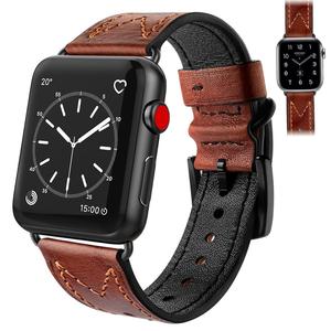 Tali Kulit Asli <span class=keywords><strong>Loop</strong></span> untuk Apple Watch Band 38Mm 40Mm Apple Watch 4 5 Iwatch <span class=keywords><strong>3</strong></span>/<span class=keywords><strong>2</strong></span>/1 Gelang Pengganti - Product Image 1