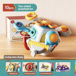 Sensory Six-Sided Rotating Plastic Ball Puzzle Ball-Catching Toy Educational Musical Busy Cube Baby Toy with 10 Different Modes - Product Image 3