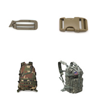 SASWholesale Clip de connexion en plastique noir 27mm 38mm avec boucles à trois glissières pour sacs à dos et ceintures
