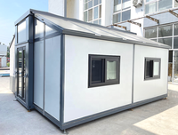 Maison pliable à toit en pente, maison modulaire préfabriquée, villa préfabriquée portable avec salle de bain, cuisine, appartement