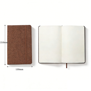 Carnet de notes en liège et marc de café, écologique, durable, naturel, de qualité supérieure, avec bande élastique pour journalisation, planification et prise de notes - Product Image 4