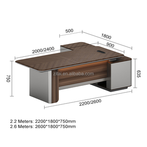 Zitai Designer legno originale con strisce a LED e responsabile della ricarica Wireless President <span class=keywords><strong>High</strong></span>-End scrivania da ufficio - Product Image 2