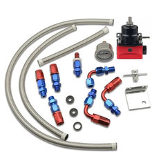 Kit de régulateur de pression de carburant avec conduites en acier inoxydable et raccords en aluminium pour mise à niveau du turbocompresseur - Product Image 3