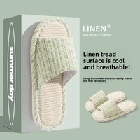 Nouvelles pantoufles pour femmes et hommes, style japonais, en lin, printemps/automne/été, intérieur, silencieuses, antidérapantes, chaussures de couple